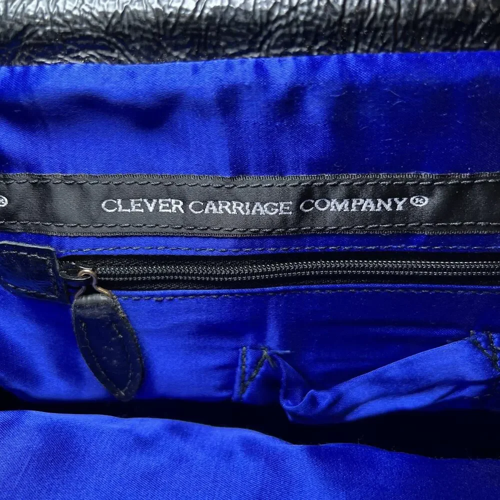 Vintage Clever Carriage Company Denim Lace And Leather Patchwork Tote Bag‎